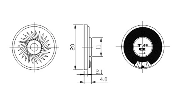 RoHS Compliant 20mm Waterproof Micro Mylar Speaker for Electric Toothbrush